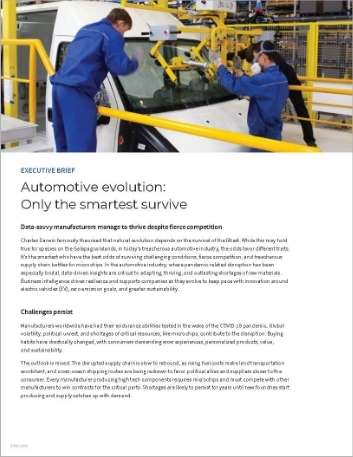 Automotive evolution Only the smartest survive Executive Brief English