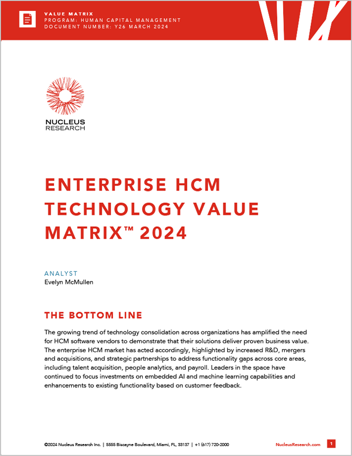 Nucleus 2021 HCM Value Matrix