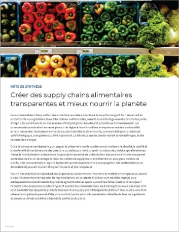th Create transparent food supply chains   and feed the planet better Executive Brief French