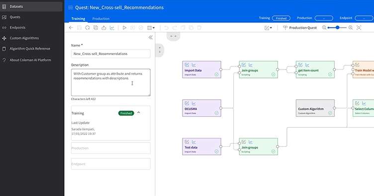 Infor software screen