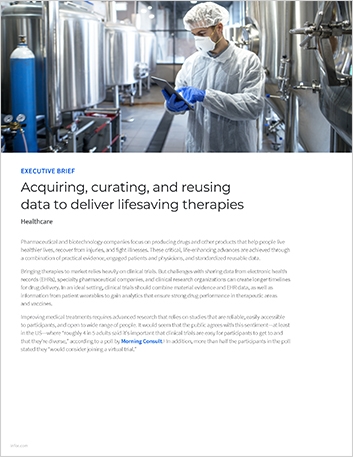 Acquiring curating and reusing data to deliver lifesaving therapies Executive Brief   English