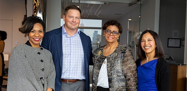 Pictured left to right: Brandy Alfred, Regional VP, Sales; Rod Johnson, GM & Head of the Americas; Vynessa Alexander, VP, Infor Nexus; Diana Cruz Solash, VP, Global Head of Inclusion, Talent & Community