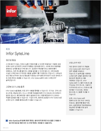 th Infor SyteLine Brochure Korean 