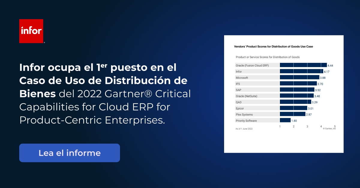 Capacidades críticas de ERP Gartner analyst report Infor