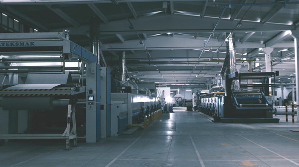 textile factory floor with machines