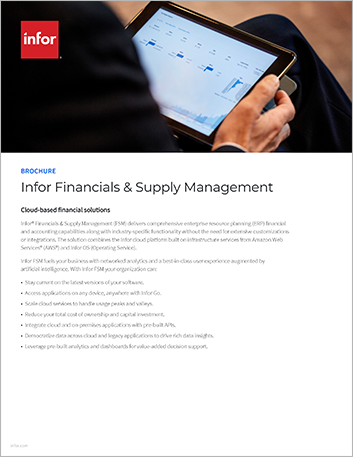 Infor  Financials and Supply Management Brochure English