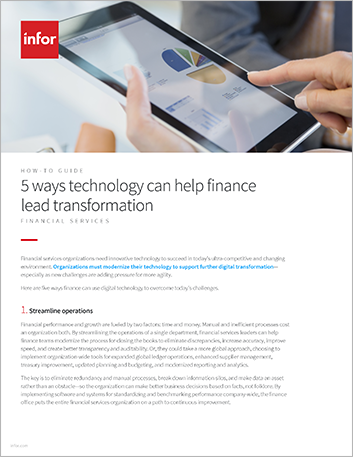 5 ways technology can help finance lead transformation How to Guide English