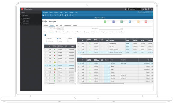 professional services dashboard