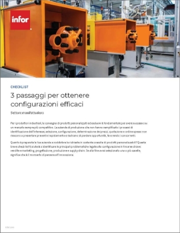 th 3 steps to achieving   enterprise configuration success Checklist Italian