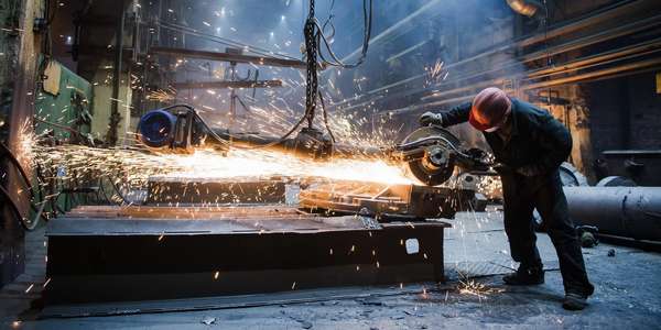 erp steel cut saw sparks 