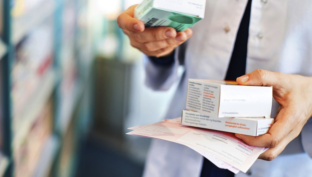 Pharmacist filling a prescription