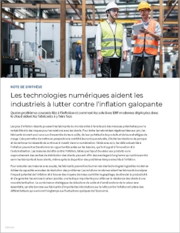 th Digital technologies help   manufacturers combat rampant inflation Executive Brief French