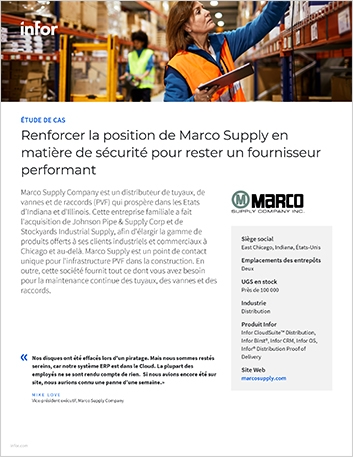 th Strengthening Marco Supplys security   stance to remain a top performing supplier Case Study French France