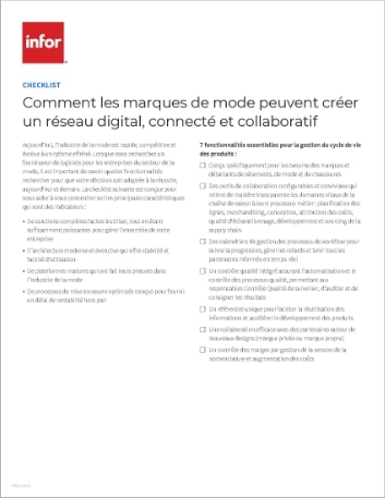 th How fashion brands create connected   and collaborative digitized network Checklist French