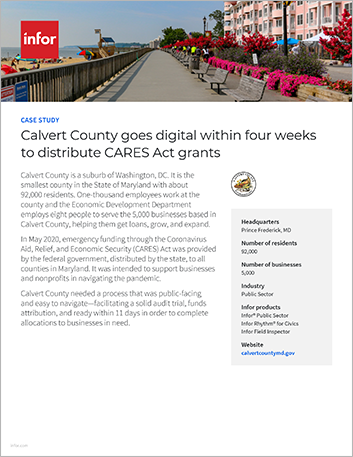 Calvert County Case Study Infor Public Sector Infor Rhythm for Civics Public Sector   NA English