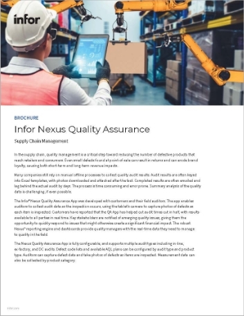 Infor Nexus Quality Assurance Brochure