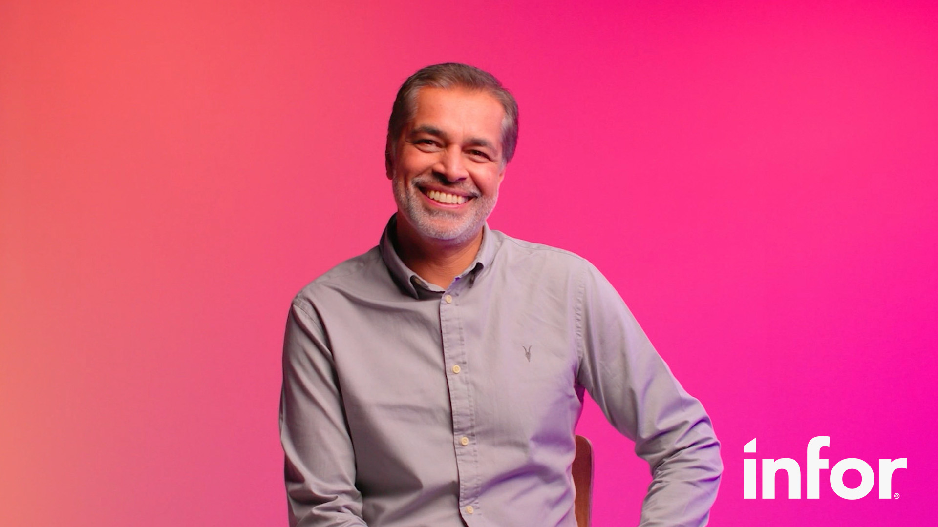 Video thumbnail image showing a man smiling
