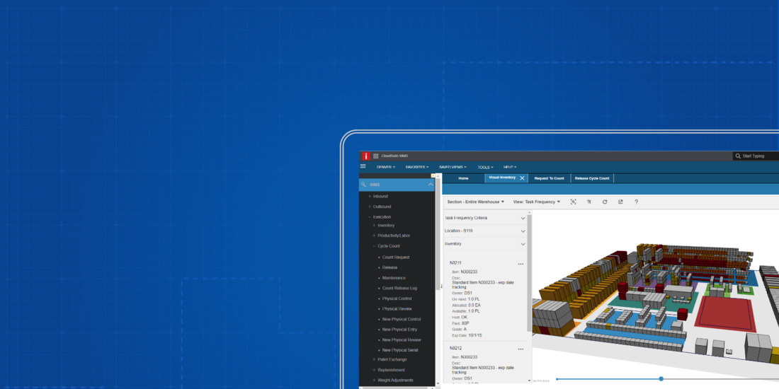 WMS software screenshot 