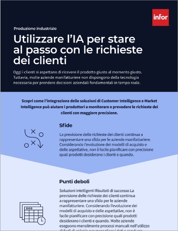 Using AI to stay
  ahead of customer demands Infographic Italian 457px