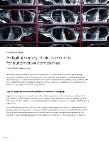 A digital supply chain is essential for automotive companies Executive Brief   English