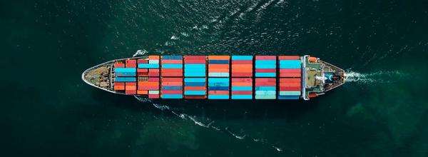 AAA 867830860 Aerial view cargo ship
  cargo container warehouse harbor  