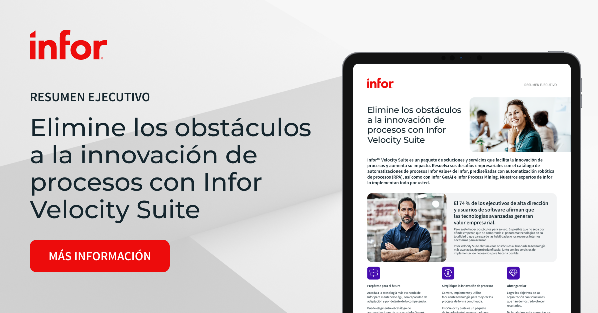 Infor Velocity Suite | Resumen ejecutivo | Infor