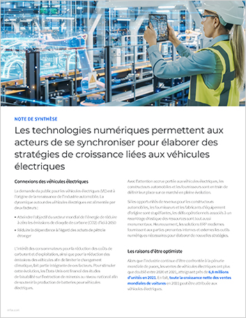 Digital threads keep manufacturers and   suppliers in sync to forge EV growth strategies Executive Brief French France   457px