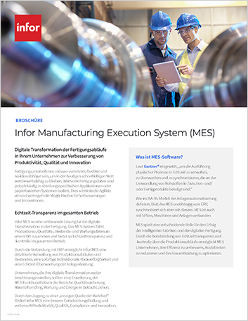 Infor Manufacturing Execution System MES   Brochure German 457px