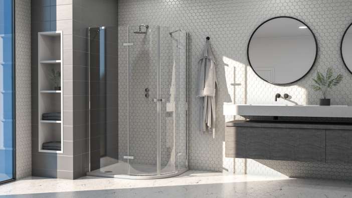 photo of the interior of a modern bathroom