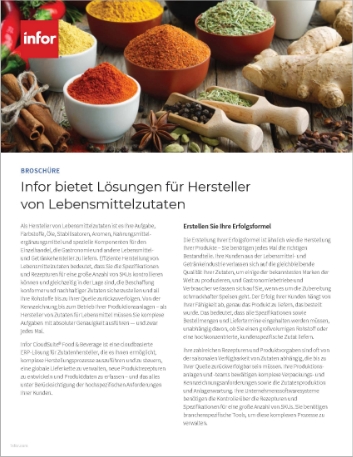 Infor delivers solutions for food   ingredients manufacturers Brochure Geman 457px