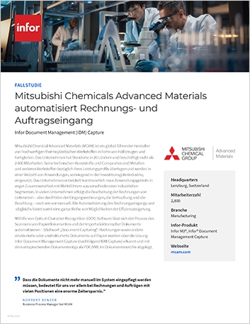 th Mitsubishi Chemical Advanced Materials automates invoice and order intake Case Study German 457px