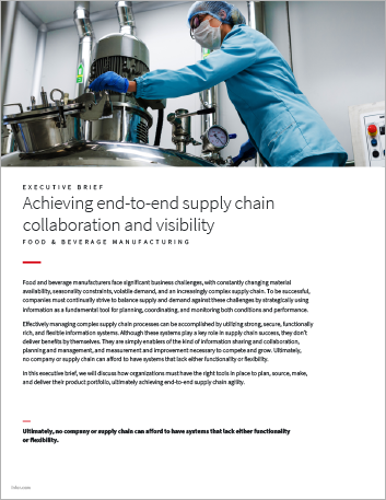 Achieving end to end supply chain collaboration and visibility Executive Brief   English