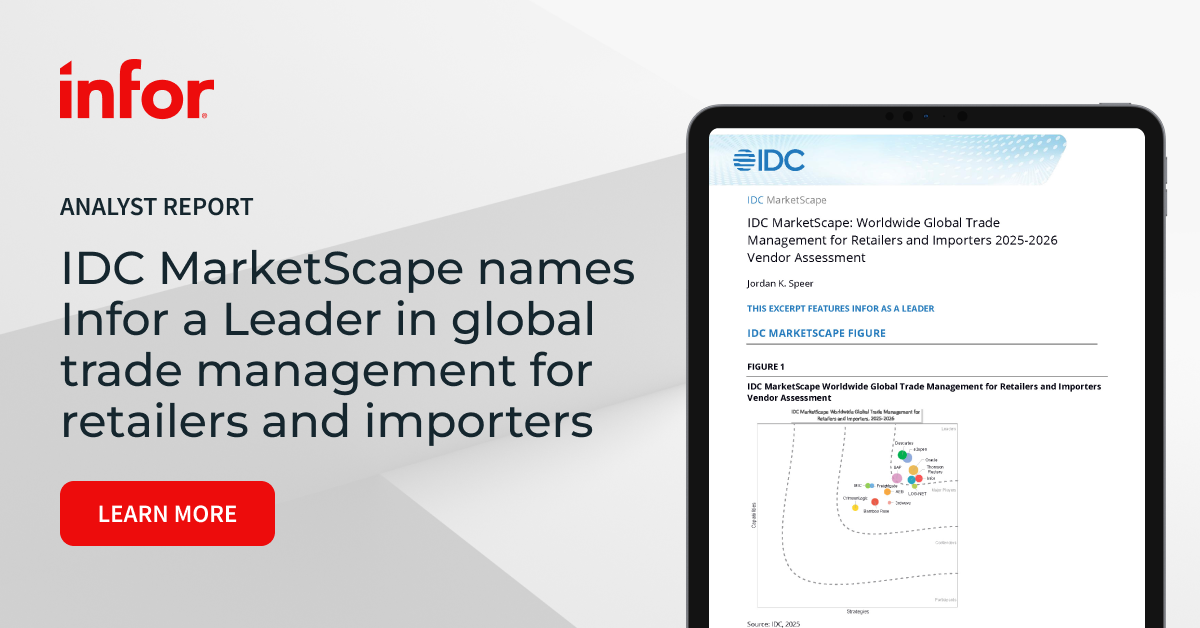 Infor named a Leader in global trade management | Infor