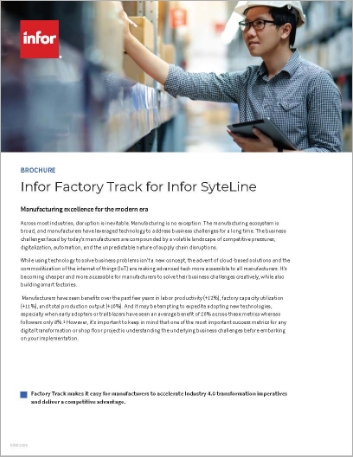 Infor Factory Track for Infor SyteLine Brochure English