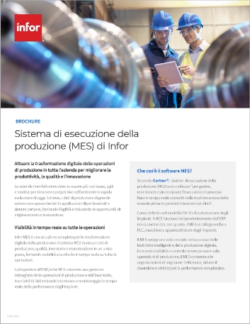 Infor Manufacturing Execution System MES
  Brochure Italian 457px