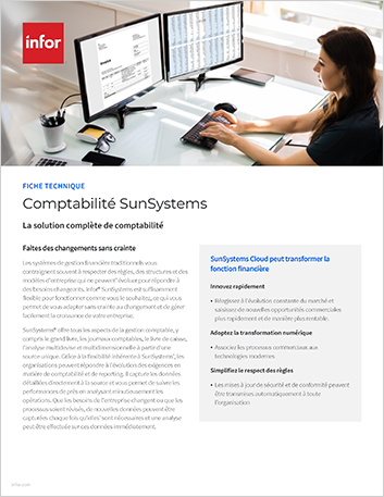 SunSystems Accounting Data Sheet French   France 457px