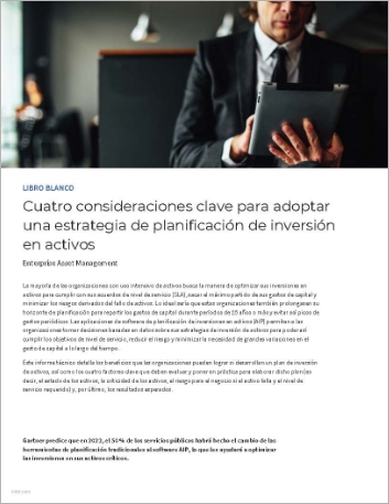 th Four key considerations for adopting an asset investment planning strategy White Paper Spanish Spain 
