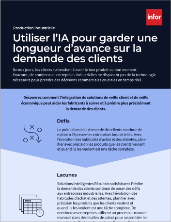 Using AI to stay
  ahead of customer demands Infographic French 457px