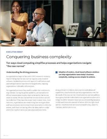 Conquering  business complexity Executive Brief SunSystems Campaign Eng