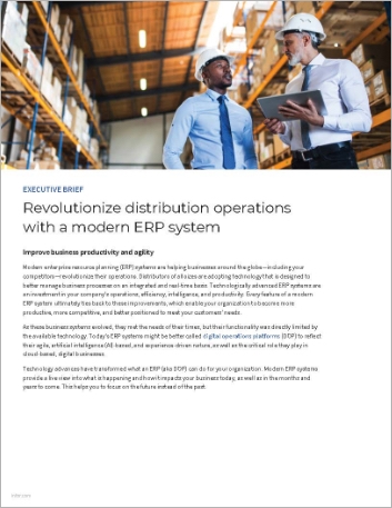 Revolutionize distribution operations with a modern ERP systems
