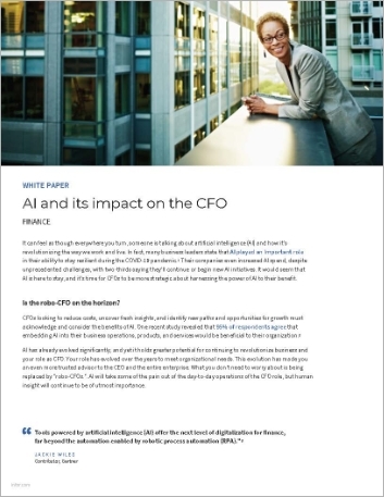 AI and its impact on the CFO White Paper English