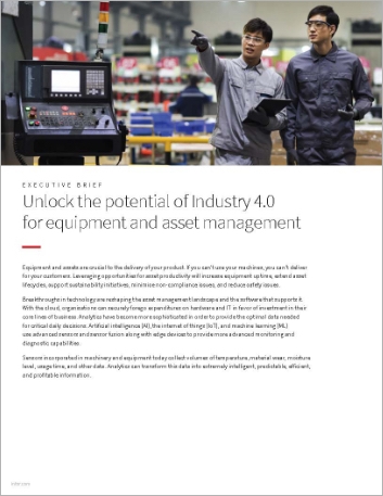 Unlock the potential of industry 4.0 for equipment and asset management