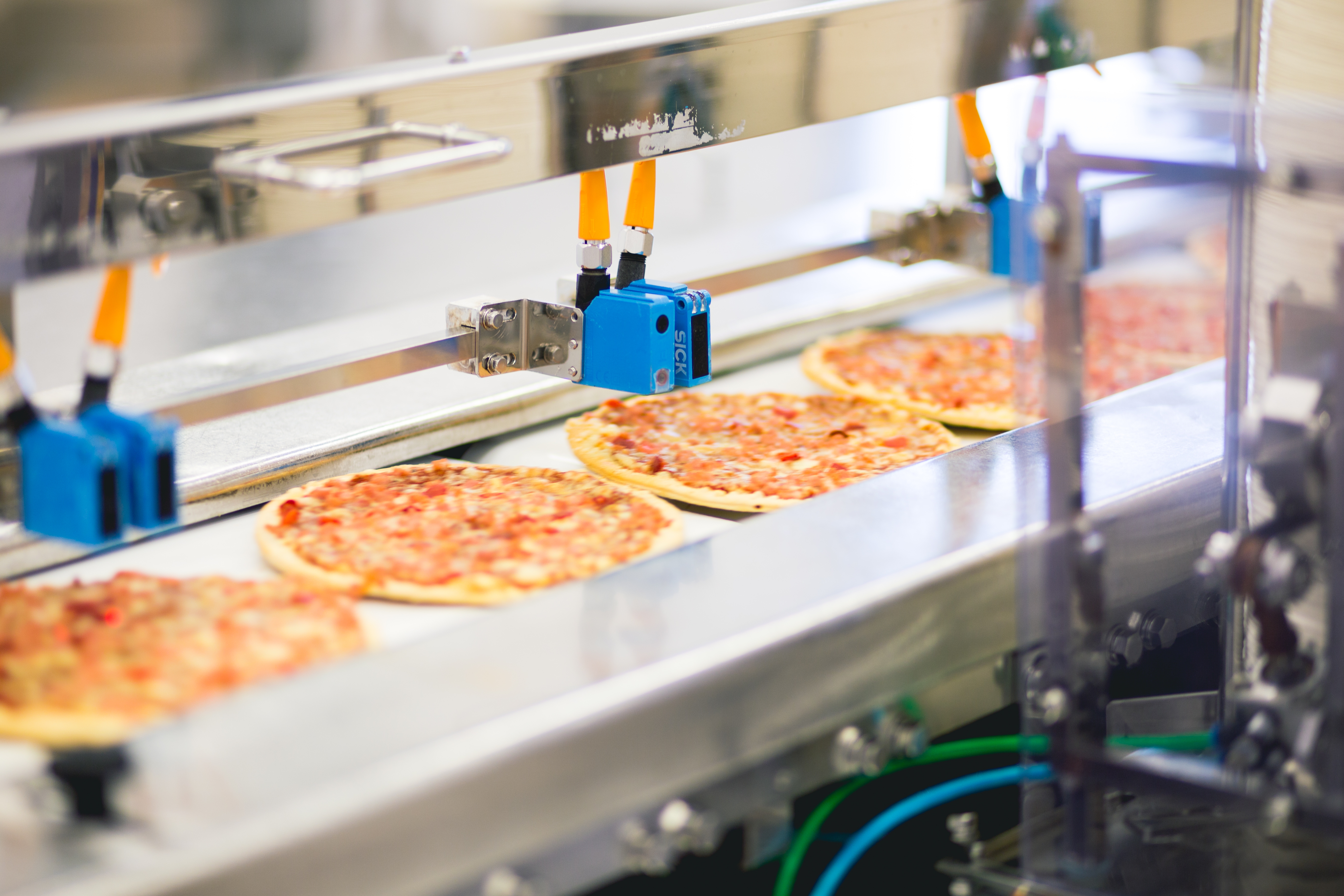 Pizza in factory