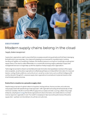 Modern supply chains belong in the cloud