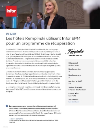 Kempinski Hotels Case
  Study Infor EPM Hospitality EMEA French 457px