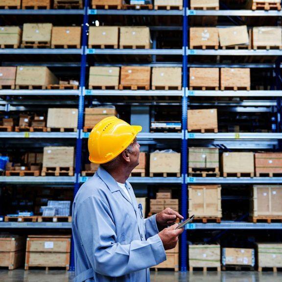 Worker in a warehouse