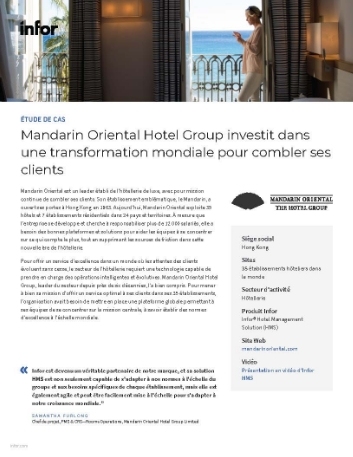 th Mandarin Oriental Hotel Group invests   in global transformation to delight guests Case Study French