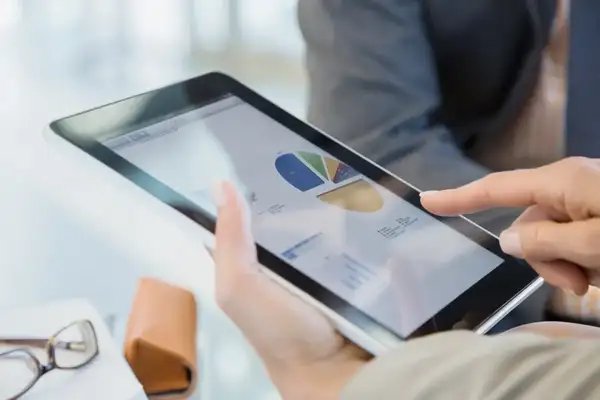 CRM analytics on an iPad