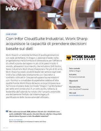 th Work Sharp Case Study   Industrial Manufacturing Infor CloudSuite Industrial AMER Italian
