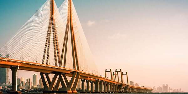 Mumbai Bridge Against Sky During Sunset   India APAC  
